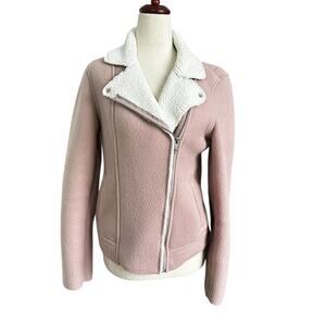 Old Navy Mauve/White Sherpa Cozy Jacket Women's Size Small | 53-11